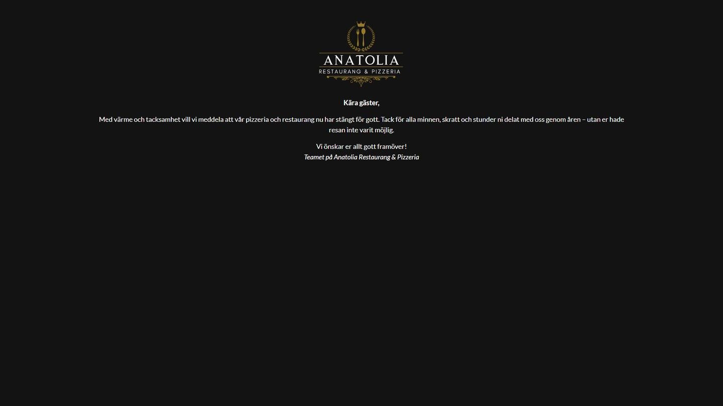 Anatolia Restaurang & Pizzeria