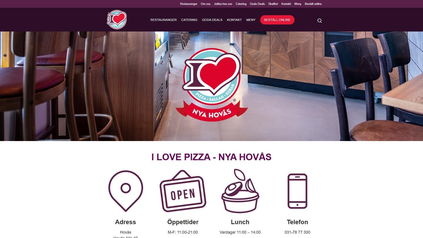 I Love Pizza - Nya Hovås